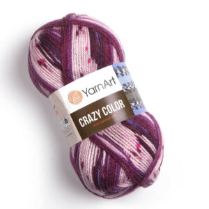 Пряжа для вязания YARNART “CRAZY COLOR” (№168) Розовый/фиолетовый/бордовый
