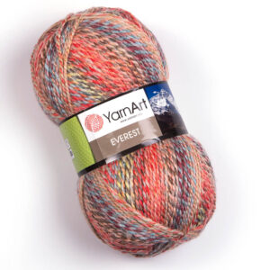 Пряжа для вязания YARNART "EVEREST" (№7044) Коралл/бордо/голубой