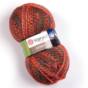 Пряжа для вязания YARNART "EVEREST" (№7047) Оранжево-зеленый меланж