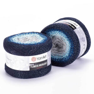 Пряжа для вязания YARNART "FLOWERS MOONLIGHT" (№3261) Т.синий/голубой