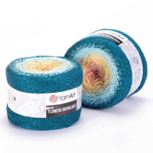 Пряжа для вязания YARNART "FLOWERS MOONLIGHT" (№3270) Мор.волна/персик