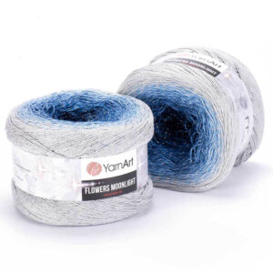 Пряжа для вязания YARNART "FLOWERS MOONLIGHT" (№3271) Св.серый/синий