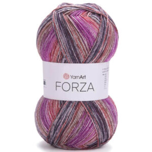 Пряжа для вязания YARNART "FORZA" (№2601) Фиолетовый/малиновый/кирпичный/белый