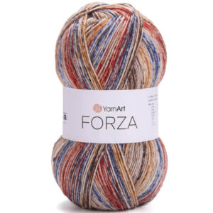 Пряжа для вязания YARNART "FORZA" (№2602) Коричневый/кирпичный/песочный/синий
