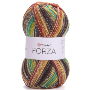 Пряжа для вязания YARNART "FORZA" (№2609) Коричневый/терракот/желтый/зеленый
