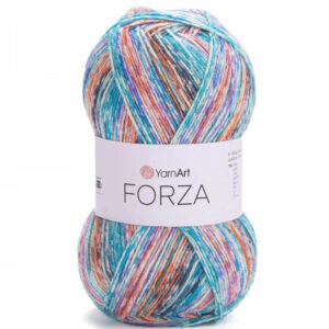 Пряжа для вязания YARNART "FORZA" (№2610) Бирюза/сирень/терракот/белый