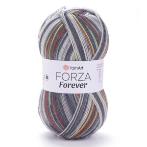 Пряжа для вязания YARNART "FORZA FOREVER" (№2701) Серый/желтый/красный