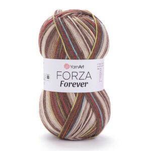 Пряжа для вязания YARNART "FORZA FOREVER" (№2703) Коричневый/оранжевый/голубой