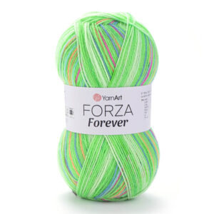 Пряжа для вязания YARNART "FORZA FOREVER" (№2709) Яркий салат/синий/оранжевый