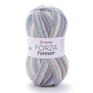 Пряжа для вязания YARNART "FORZA FOREVER" (№2713) Серый/голубой/оранжевый