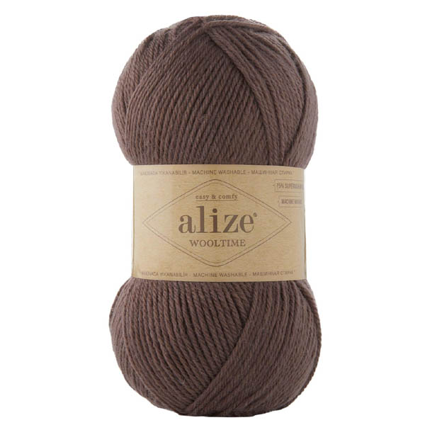 Пряжа для вязания ALIZE "WOOLTIME" (№232) Коричневый
