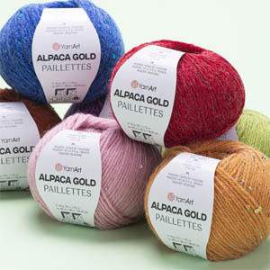 YARNART "ALPACA GOLD PAILLETTES" (Ярнарт Альпака Голд Пайеттес) – пряжа для вязания