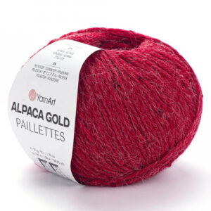 Пряжа для вязания YARNART "ALPACA GOLD PAILLETTES" (№9307) Красный