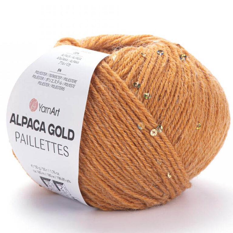 Пряжа для вязания YARNART "ALPACA GOLD PAILLETTES" (№9311) Абрикос