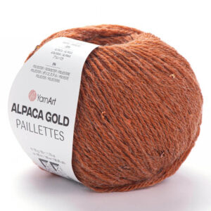 Пряжа для вязания YARNART "ALPACA GOLD PAILLETTES" (№9312) Терракот