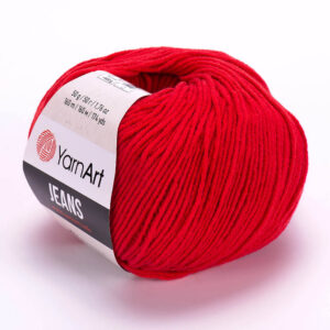 Пряжа для вязания YARNART "JEANS" (№90) Красный темный