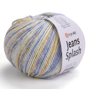 Пряжа для вязания YARNART "JEANS SPLASH" (№956) Гиацинт/горчица/лимон/белый