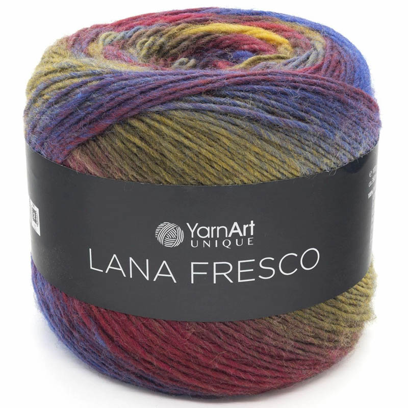 Пряжа для вязания YARNART "LANA FRESCO" (№8108) Синий/красный/желтый
