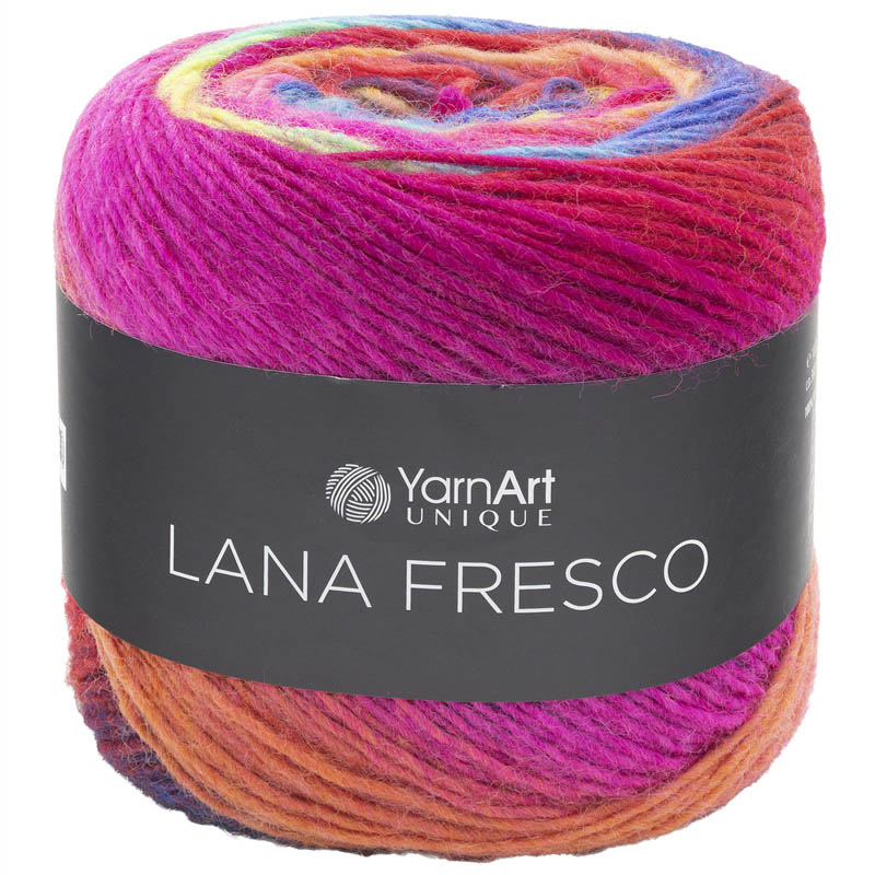 Пряжа для вязания YARNART "LANA FRESCO" (№8113) Фуксия/попугай
