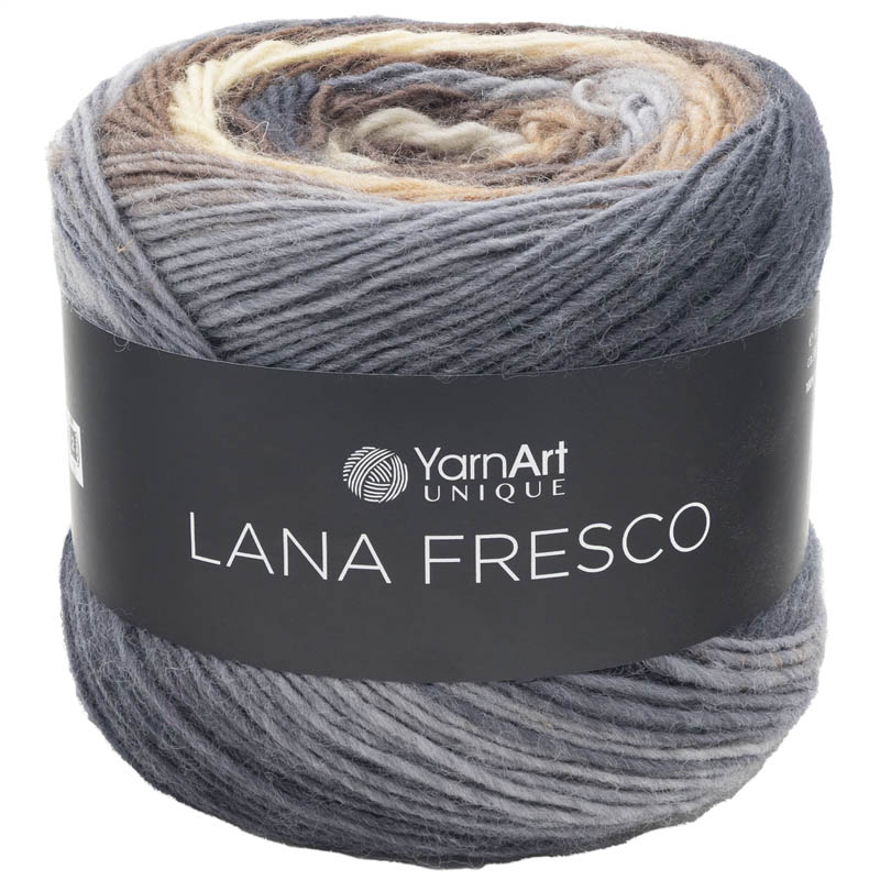 Пряжа для вязания YARNART "LANA FRESCO" (№8114) Серый/коричневый