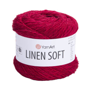 Пряжа для вязания YARNART "LINEN SOFT" (№7323) Темно-красный