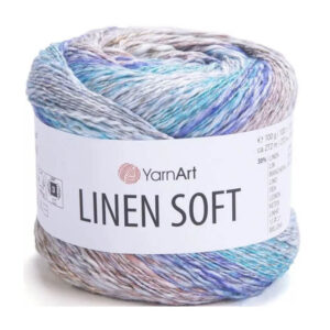 Пряжа для вязания YARNART "LINEN SOFT" (№7402) Беж/бир/т.гол