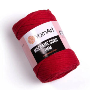 Пряжа для плетения YARNART "MACRAME CORD 3MM" (№773) Красный