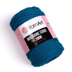 Пряжа для плетения YARNART "MACRAME CORD 3MM" (№789) Петроль