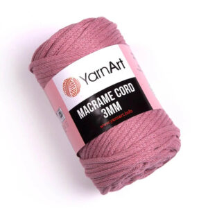 Пряжа для плетения YARNART "MACRAME CORD 3MM" (№792) Пыльная роза