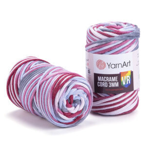 Пряжа для плетения YARNART "MACRAME CORD 3MM VR" (№917) Принт