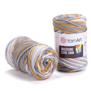 Пряжа для плетения YARNART "MACRAME CORD 3MM VR" (№918) Принт