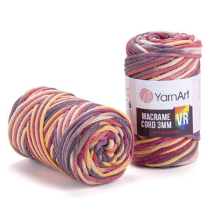 Пряжа для плетения YARNART "MACRAME CORD 3MM VR" (№923) Принт
