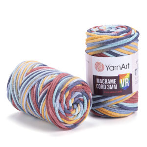 Пряжа для плетения YARNART "MACRAME CORD 3MM VR" (№925) Принт