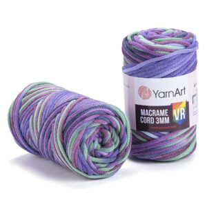 Пряжа для плетения YARNART "MACRAME CORD 3MM VR" (№926) Принт