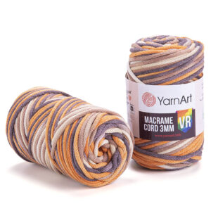 Пряжа для плетения YARNART "MACRAME CORD 3MM VR" (№927) Принт