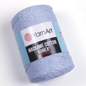 Пряжа для вязания YARNART "MACRAME COTTON LUREX" (№729) Серо-голубой