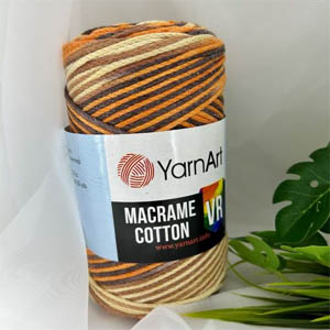 YARNART "MACRAME COTTON VR" (Ярнарт Макраме Коттон цветная) – пряжа для вязания