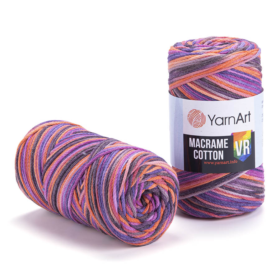 Пряжа для вязания YARNART "MACRAME COTTON VR" (№922) Принт