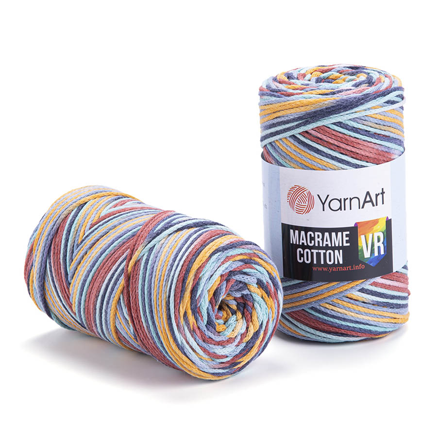 Пряжа для вязания YARNART "MACRAME COTTON VR" (№925) Принт