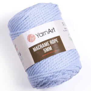 Пряжа (шнур) для вязания YARNART "MACRAME ROPE 5 MM" (№760) Голубой