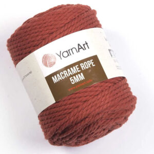 Пряжа (шнур) для вязания YARNART "MACRAME ROPE 5 MM" (№785) Терракот