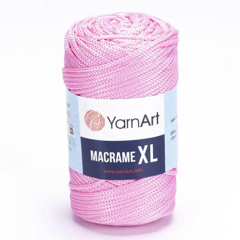 Пряжа (шнур) для вязания YARNART "MACRAME XL" (№147) Розовый
