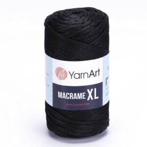 Пряжа (шнур) для вязания YARNART "MACRAME XL" (№148) Чёрный