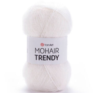 Пряжа для вязания YARNART "MOHAIR TRENDY" (№101) Белый