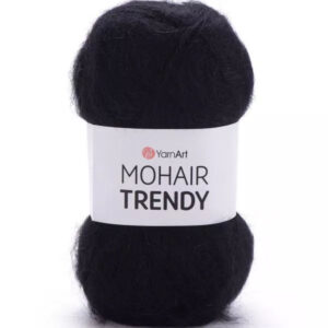 Пряжа для вязания YARNART "MOHAIR TRENDY" (№102) Черный