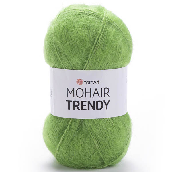 Пряжа для вязания YARNART "MOHAIR TRENDY" (№137) Зеленое яблоко