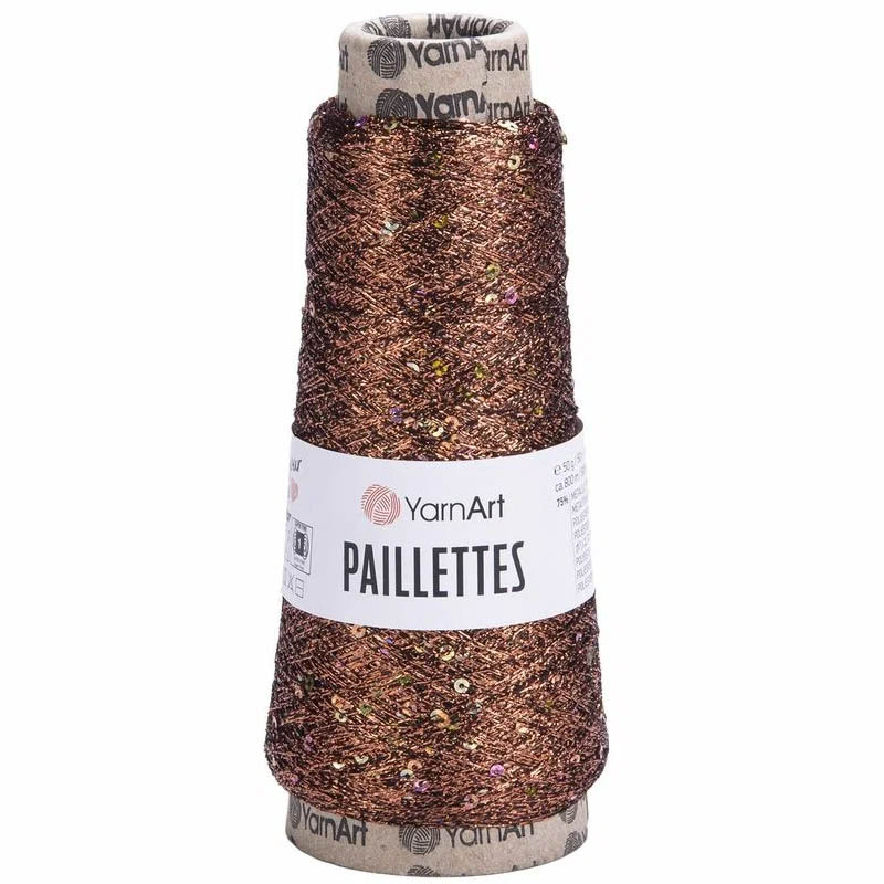 Пряжа для вязания YARNART "PAILLETES" (№8005) Коричневый