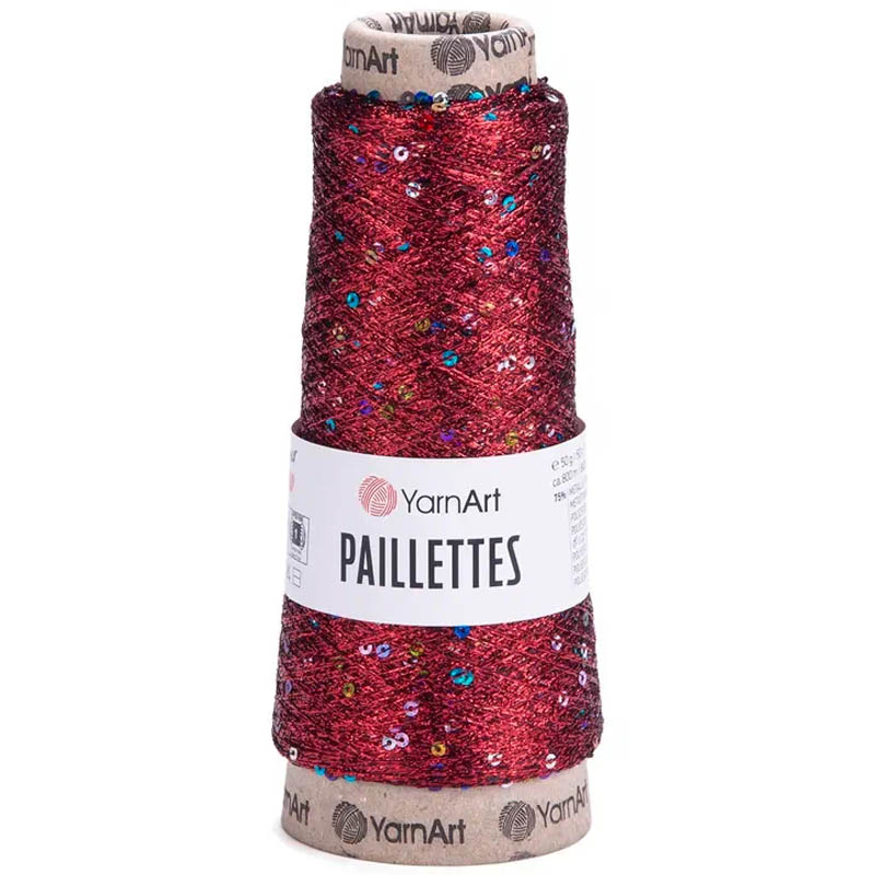 Пряжа для вязания YARNART "PAILLETES" (№8006) Красный