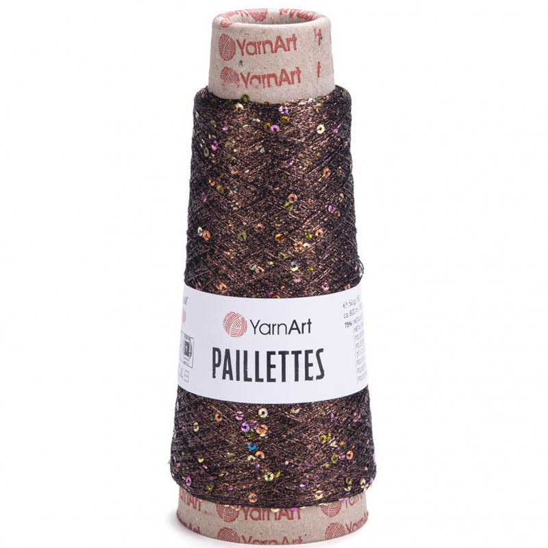 Пряжа для вязания YARNART "PAILLETES" (№8007) Шоколад