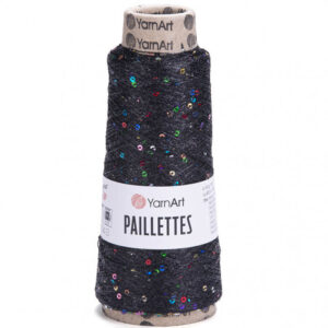 Пряжа для вязания YARNART "PAILLETES" (№8010) Черный